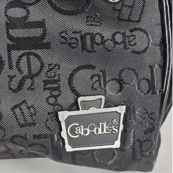 CABOODLES WOMEN BLACK FABRIC MAKEUP COSMETICS TOTE ZIPPER TRAVEL CASE - Picture 4 of 9